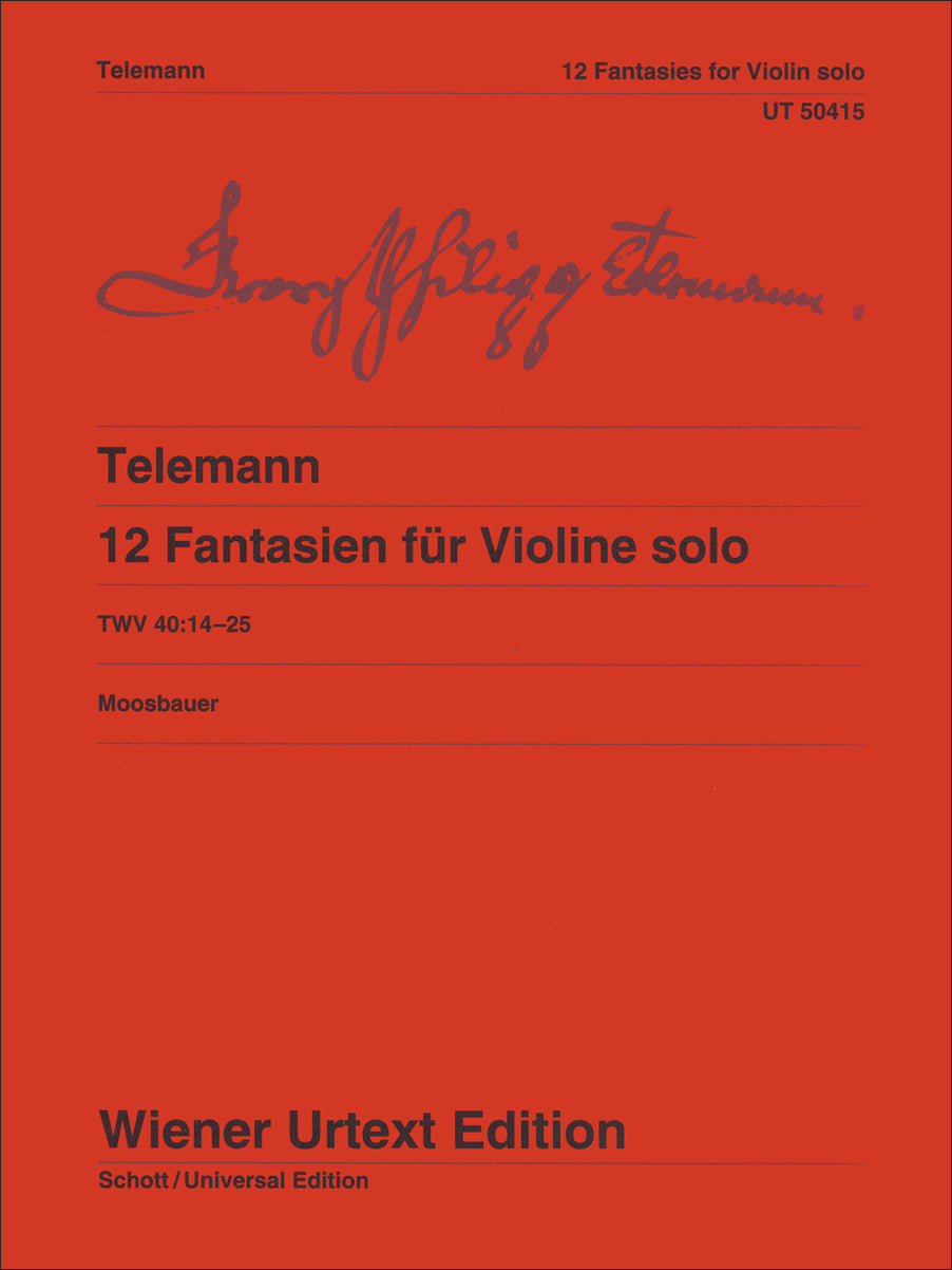 Telemann: 12 Fantasies for Violin without Bass