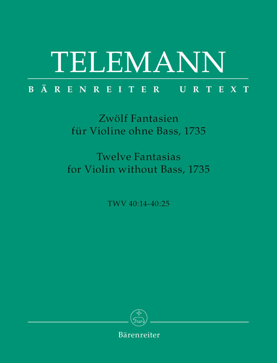 Telemann: 12 Fantasies for Violin without Bass, TWV 40:14-25 ...