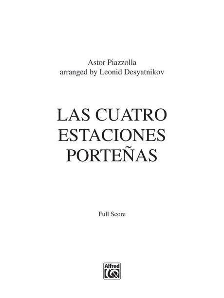 Piazzolla: Estaciones Porteñas (arr. for violin & string orchestra)