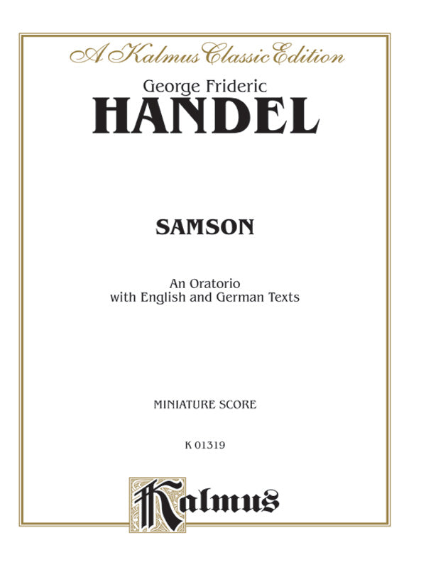 Handel: Samson, HWV 57 – Ficks Music