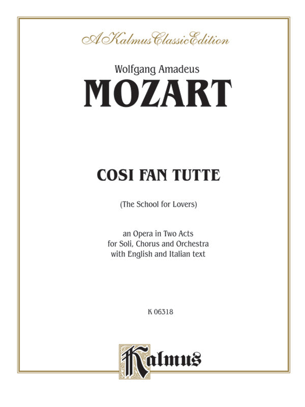 Mozart: Così fan tutte, K. 588