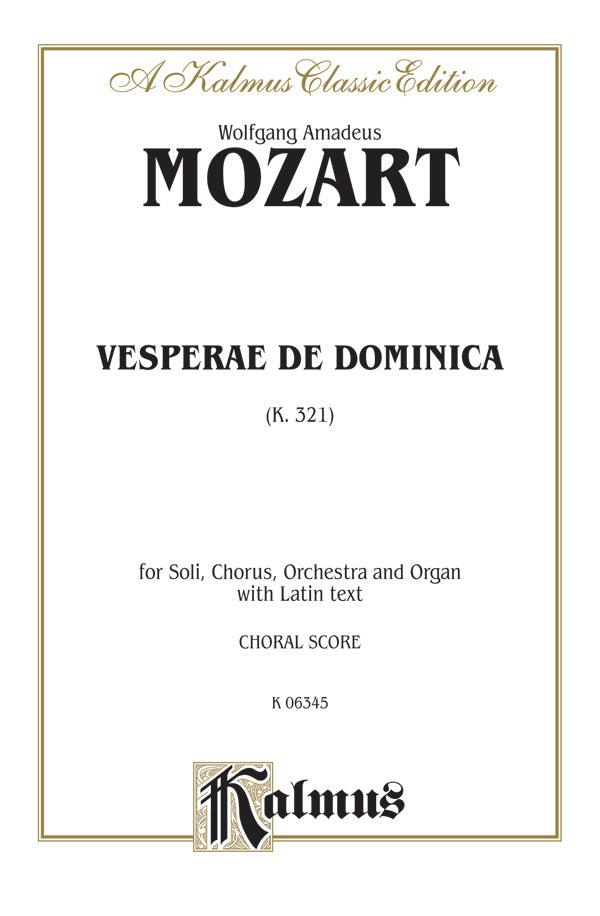 Mozart: Vesperae solennes de Dominica, K. 321