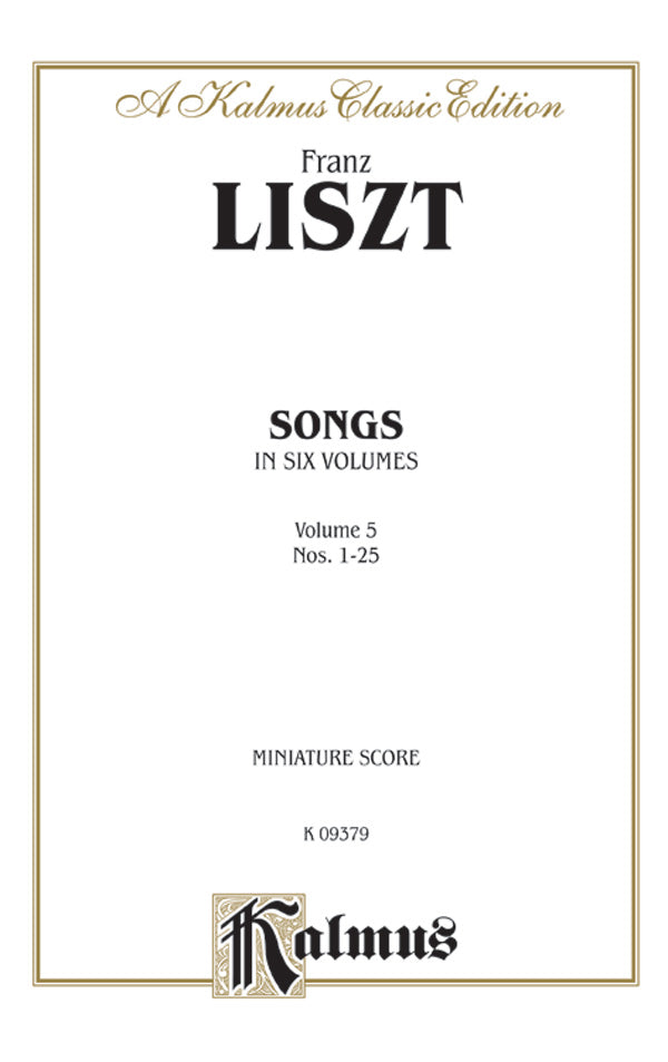 Liszt: Songs - Volume 5