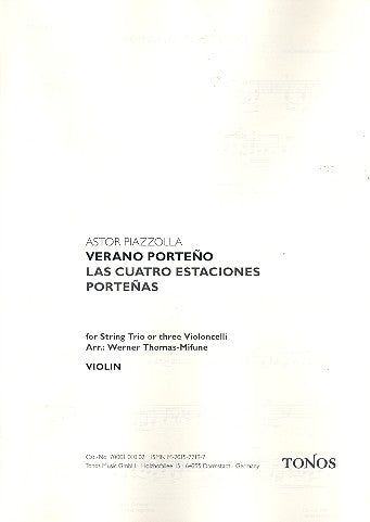 Piazzolla: Verano Porteño (arr. for string trio)