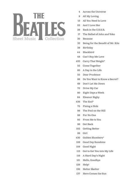 The Beatles Sheet Music Collection