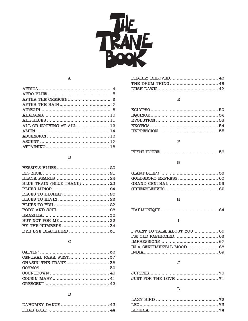 The Trane Book: The John Coltrane Real Book