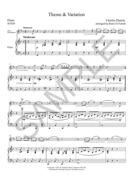 Dancla: Air Varie on a Theme by Pacini, Op. 89, No. 1 (arr. for alto sax & piano)