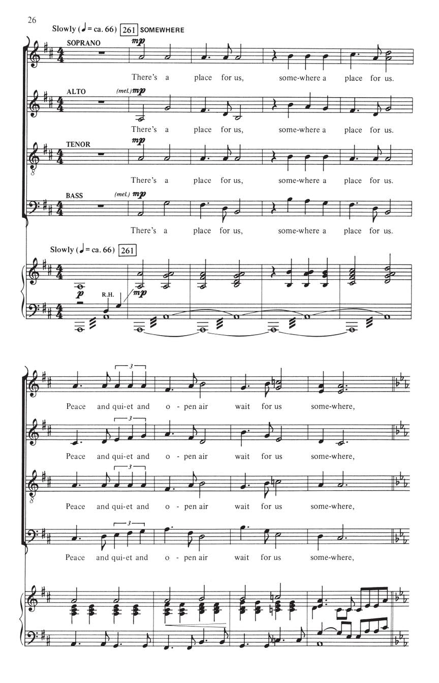 Bernstein: Choral Medley from West Side Story for SATB