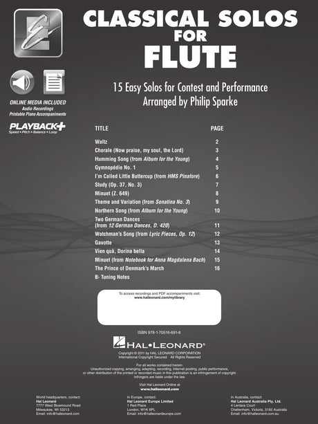 Classical Solos for Flute - Volume 1