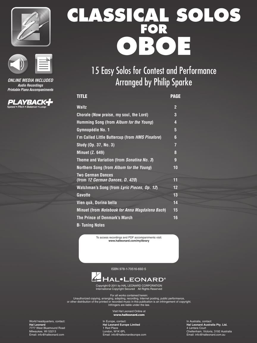 Classical Solos for Oboe - Volume 1