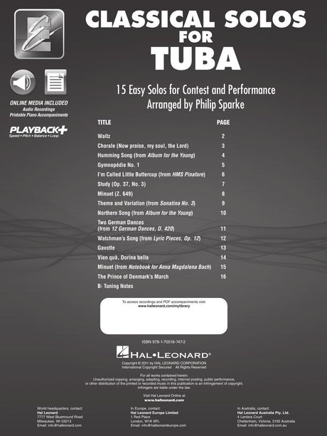 Classical Solos for Tuba - Volume 1