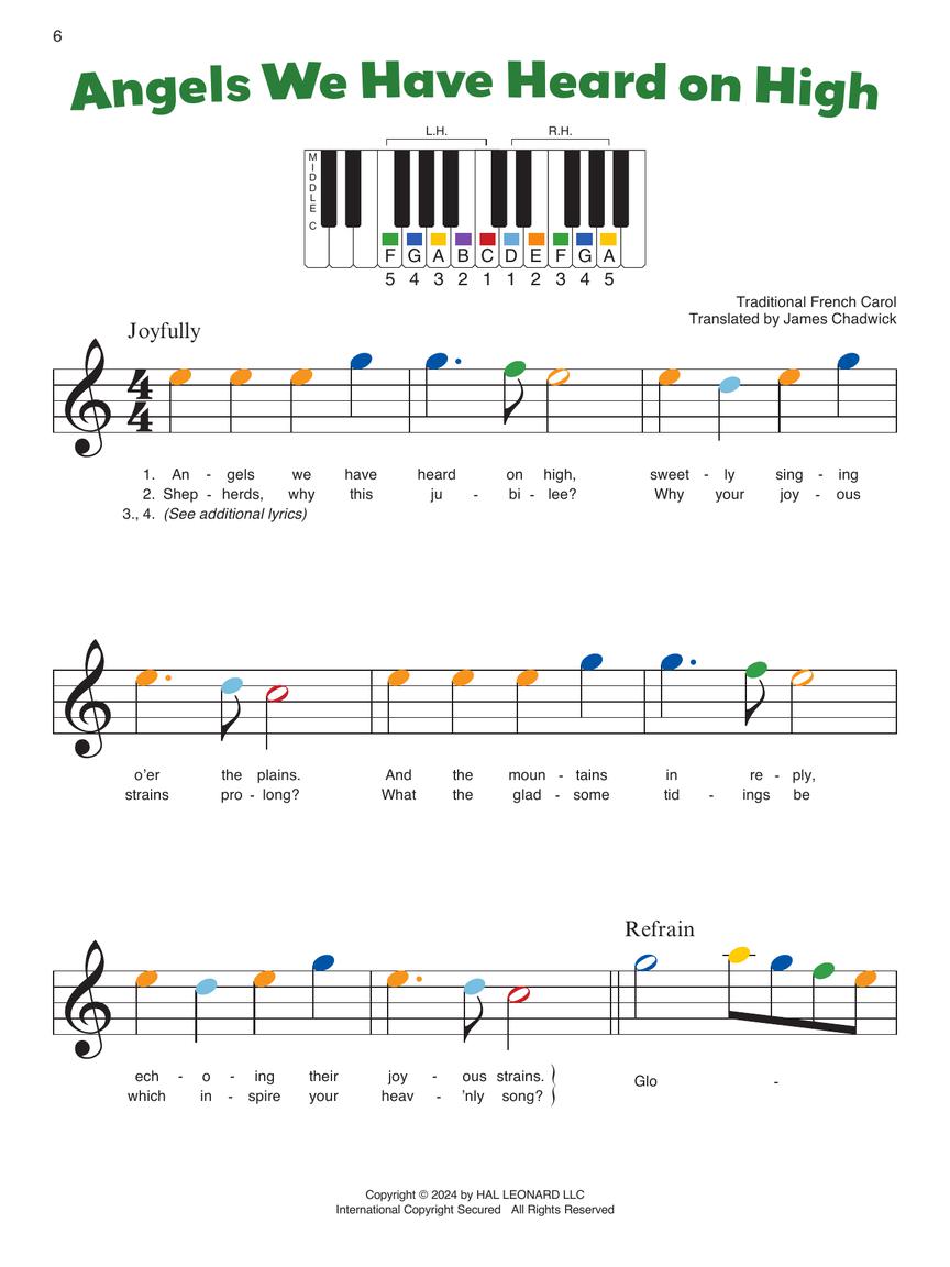 Piano-by-Color: Christmas Carols