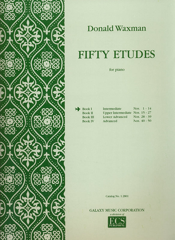 Waxman: 50 Piano Etudes - Book 1 (Nos. 1-14)