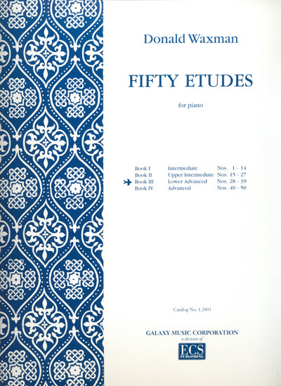 Waxman: 50 Etudes - Book 3