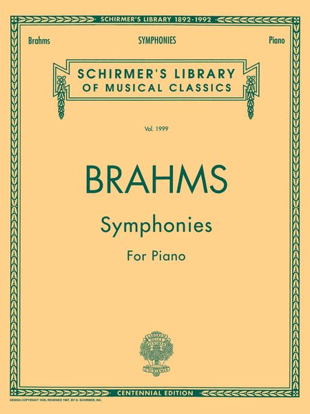 Brahms: Symphonies (arr. for piano)