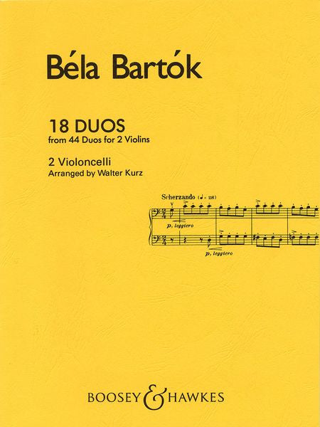 Bartók: 18 Duos (arr for 2 cellos)