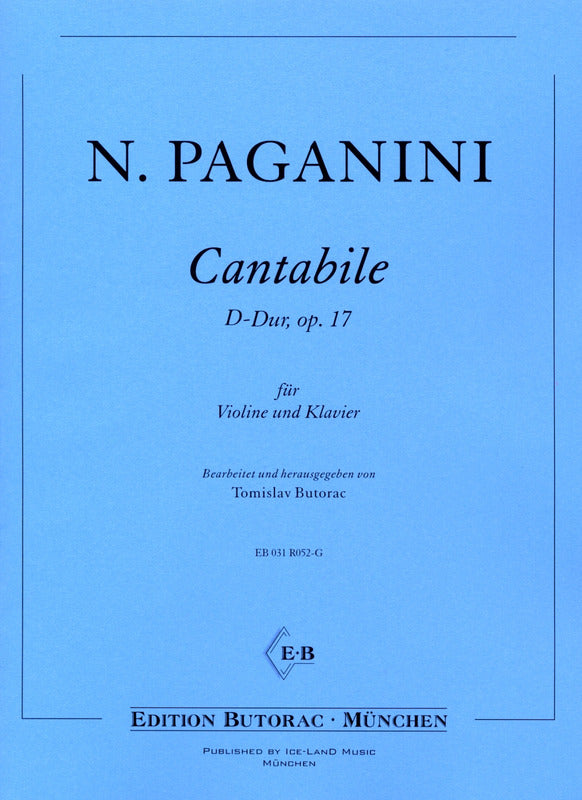 Paganini: Cantabile in D Major, MS 109, Op. 17