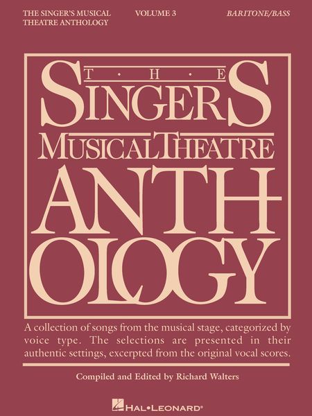 The Singer's Musical Theatre Anthology – Baritone/Bass - Volume 3