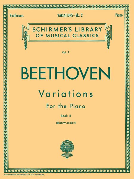 Beethoven: Piano Variations – Book 2