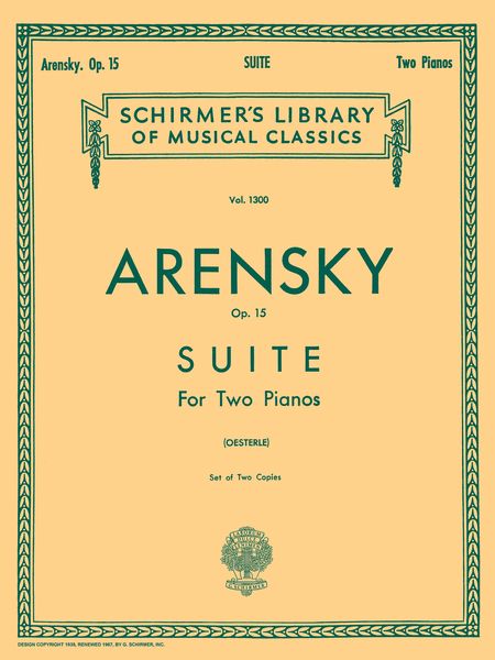 Arensky: Suite No. 1, Op. 15