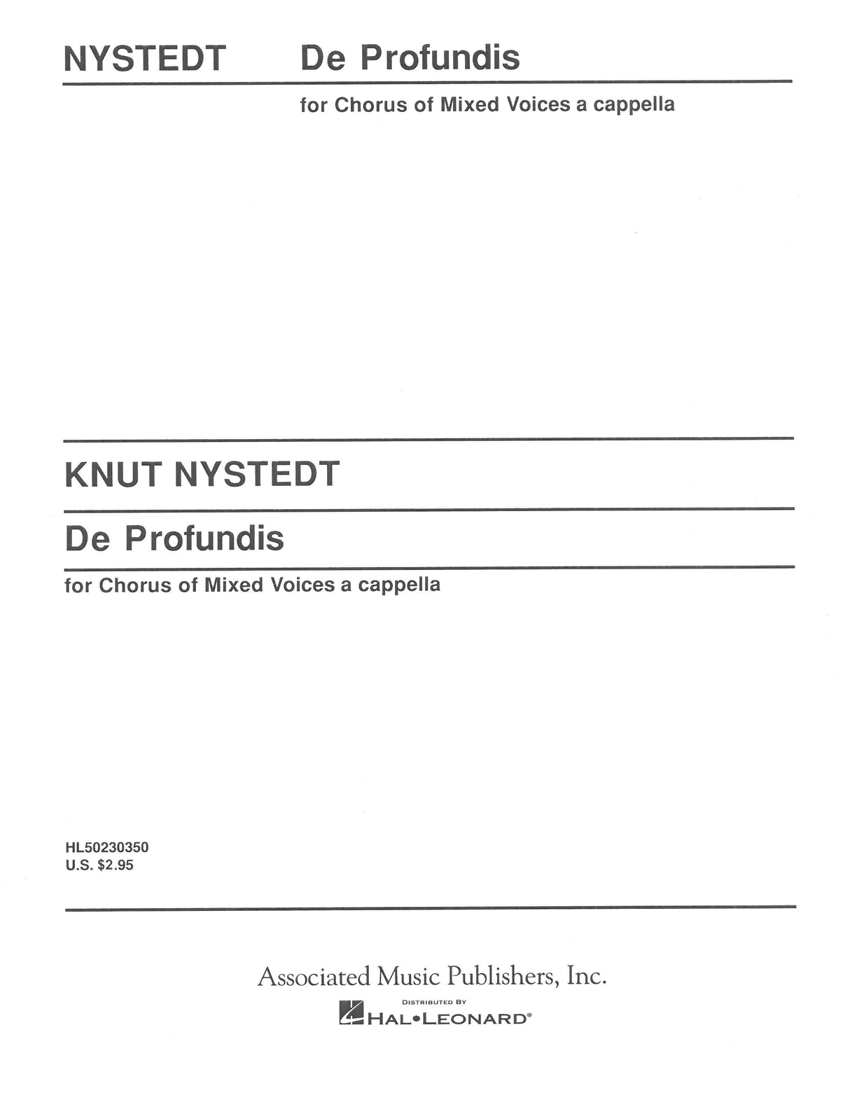 Nystedt: De Profundis