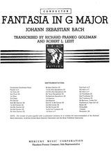 Bach: Fantasia in G Major (arr. for concert band)