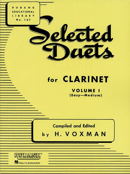 Selected Duets for Clarinet - Volume 1 (Easy to Medium)