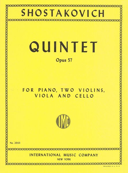 Shostakovich: Piano Quintet in G Minor, Op. 57