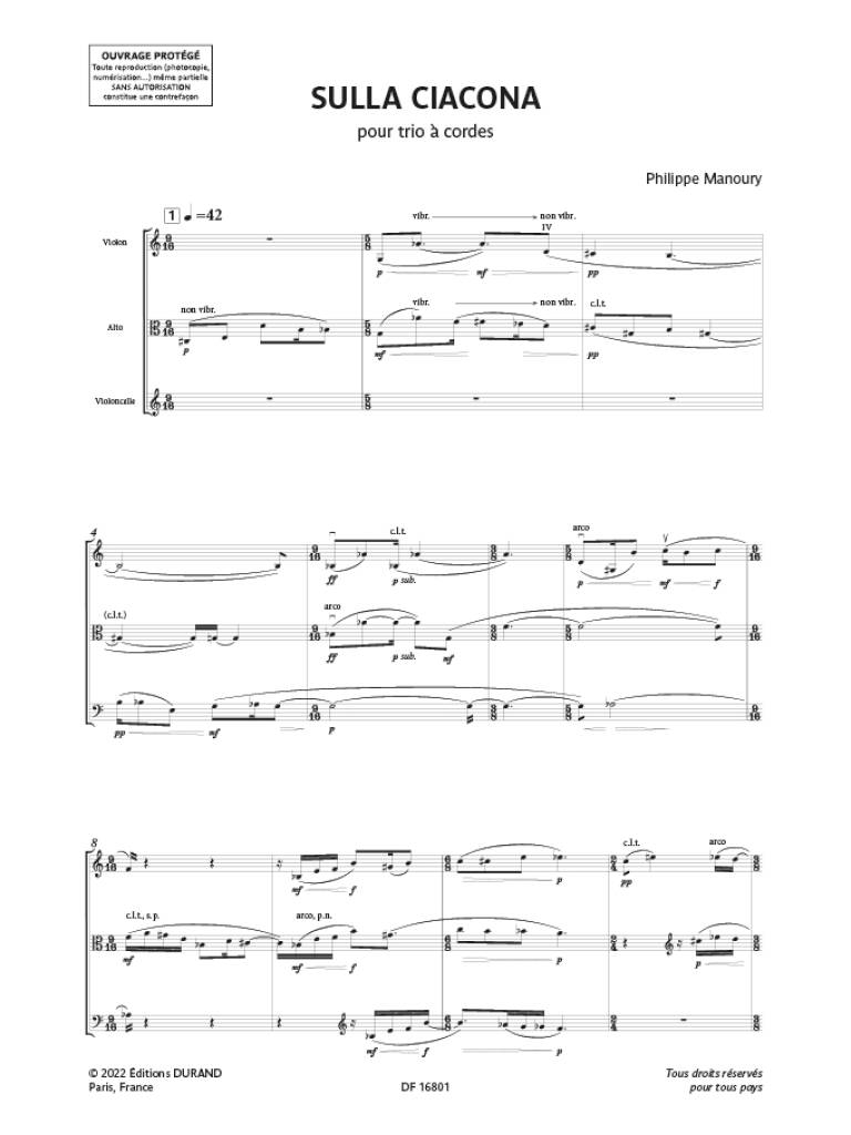 Manoury: Sulla Ciacona