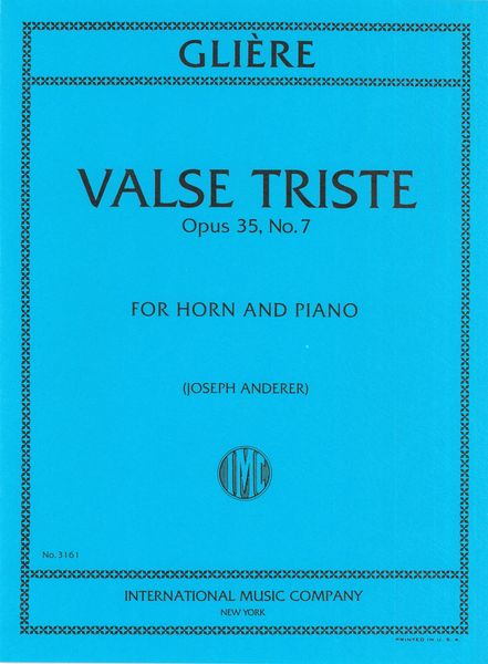 Glière: Valse Triste, Op. 35, No. 7 (arr. for horn & piano)