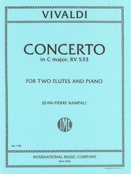 Vivaldi: Concerto for 2 Flutes in C Major, RV 533