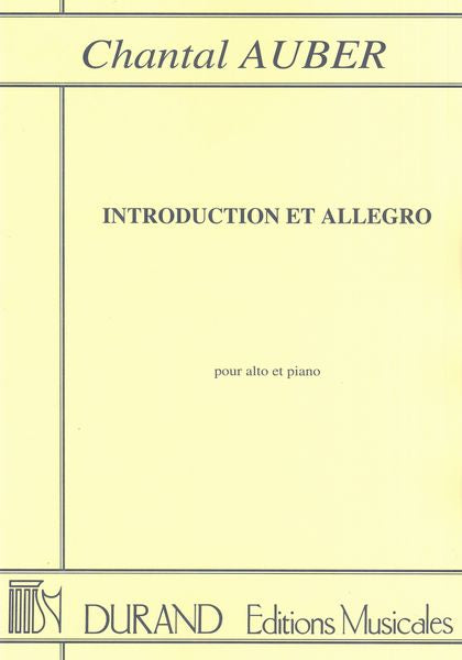 Auber: Introduction & Allegro