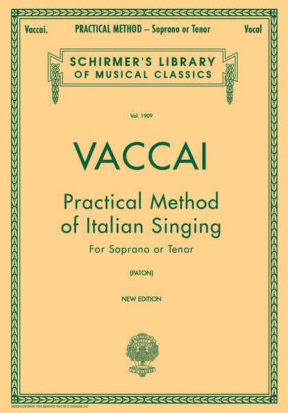 Vaccai: Practical Method of Italian Singing