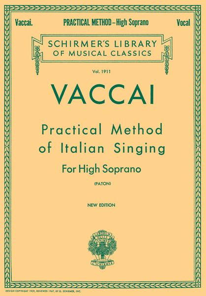 Vaccai: Practical Method of Italian Singing