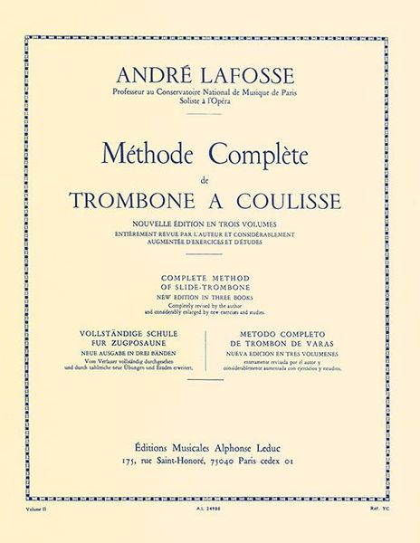 Lafosse: Méthode Complète de Trombone - Volume 2