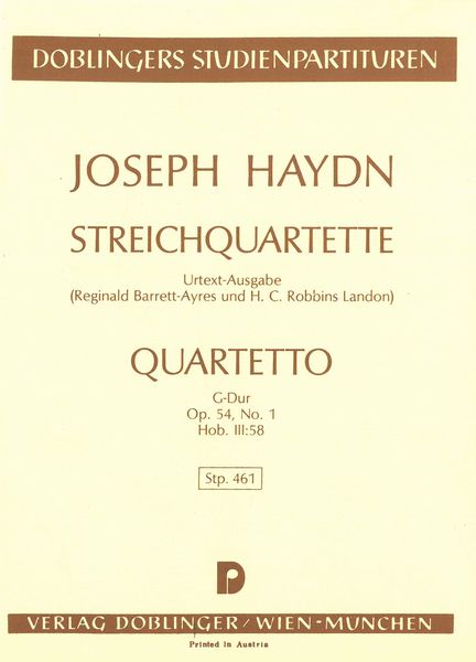 Haydn: String Quartet in G Major, Op. 54, No. 1, Hob. III:58