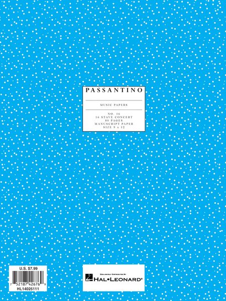 Passantino Manuscript Paper - 9" x 12"