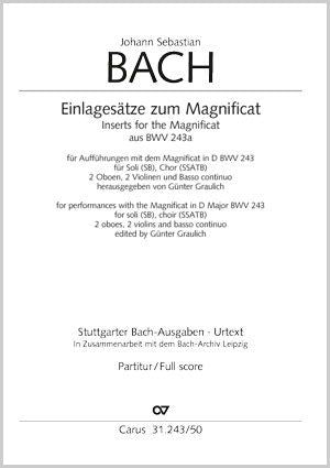 Bach: Insert movements for the Magnificat, BWV 243a A-D, BWV 243 (BWV³ 243.1 A-D)