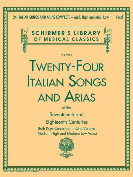 24 Italian Songs & Arias of the 17th & 18th Centuries - Complete