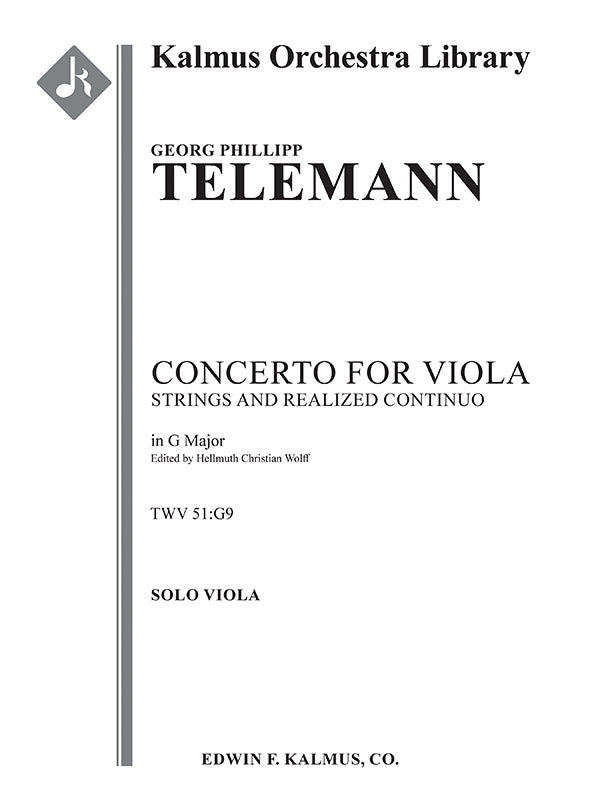 Telemann: Concerto for Viola in G Major, TWV 51:G9