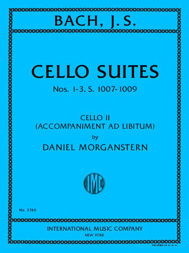 Cello II Accompaniment to Bach Cello Suites Nos. 1-3, BWV 1007-1009