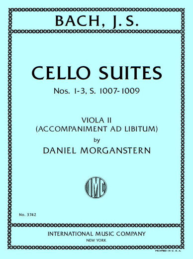 Viola Accompaniment for Bach Cello Suites Nos. 1-3, BWV 1007-1009