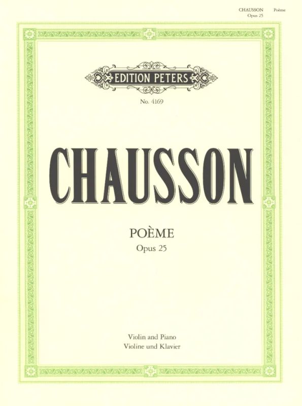 Chausson Po me Op. 25 Ficks Music