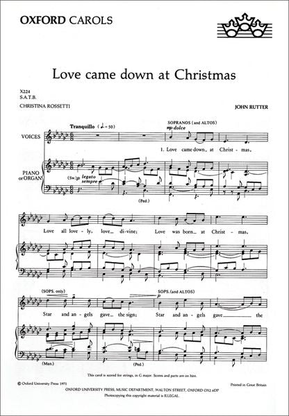 Rutter: Love came down at Christmas