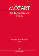 Mozart: Sub tuum praesidium in F Major, K. 198 (158b)