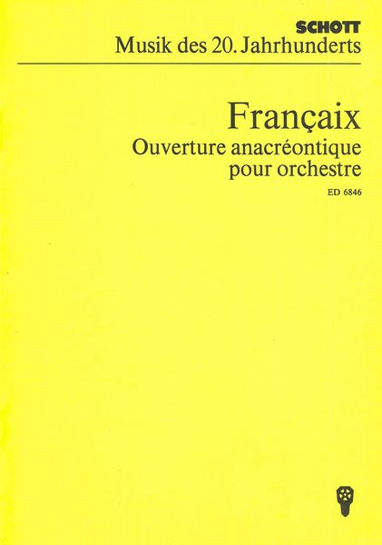 Françaix: Ouverture anacréontique