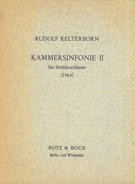 Kelterborn: Kammersinfonie II