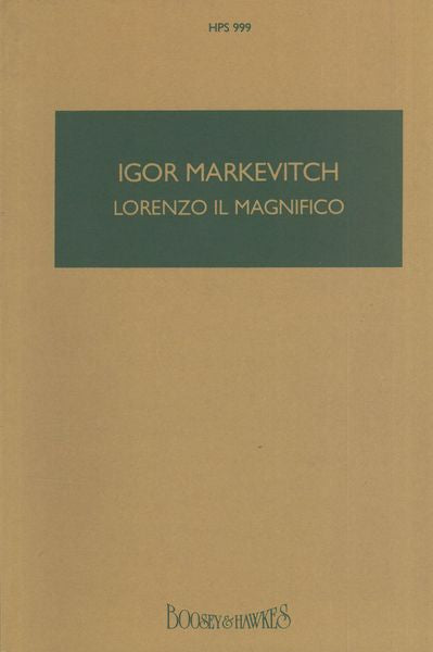 Markevitch: Lorenzo Il Magnifico