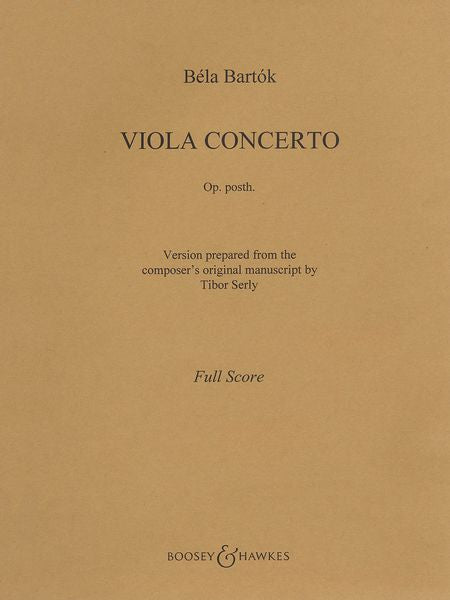 Bartók: Viola Concerto, Op. Posth.