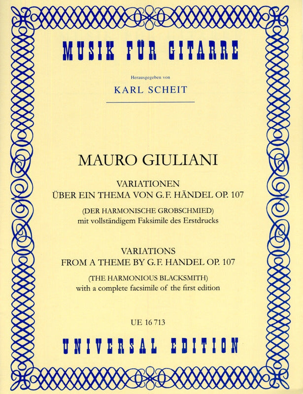 Giuliani: Variations on "The Harmonius Blacksmith", Op. 107